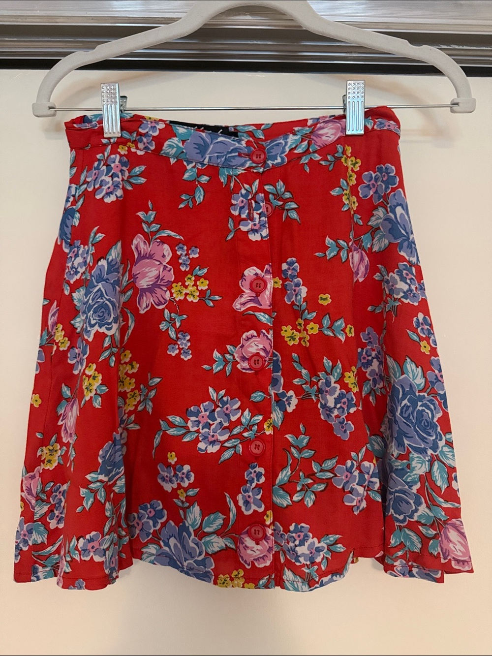 REVOLVE Red Floral Skirt